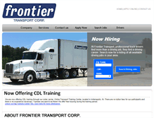 Tablet Screenshot of frontiertransport.com